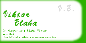 viktor blaha business card